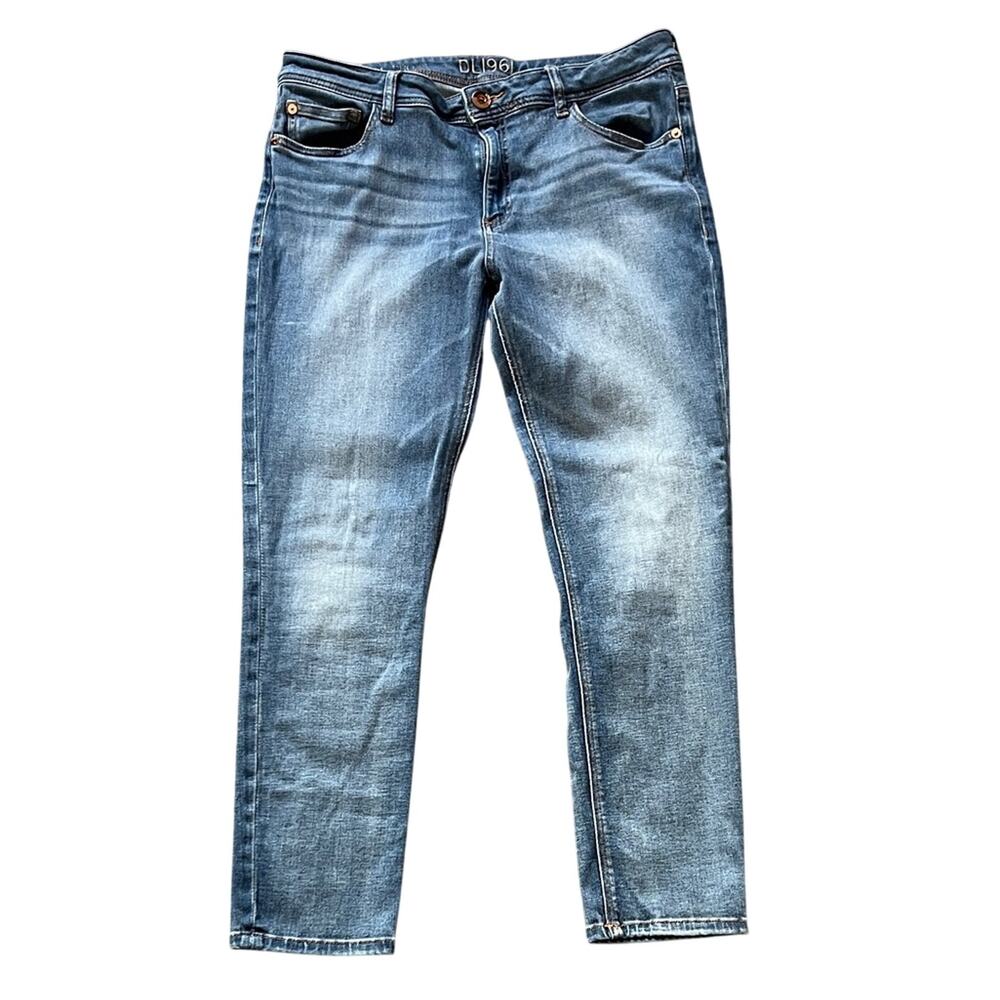 DL1961 Florence Insta Sculpt Cropped Jeans in Falcon Blue 32